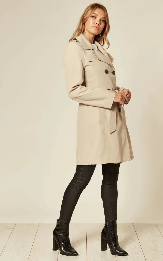 De La Creme - Womens Spring/summer Double Breasted Trench Coat