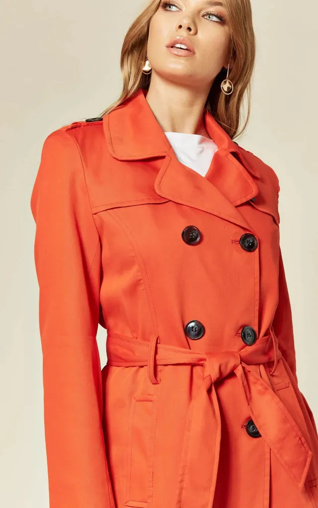 De La Creme - Womens Spring/summer Double Breasted Trench Coat