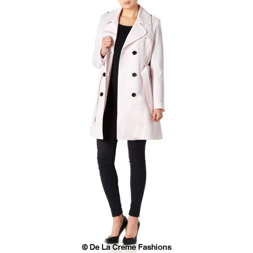 De La Creme - Womens Spring/Summer Double Breasted Trench Coat