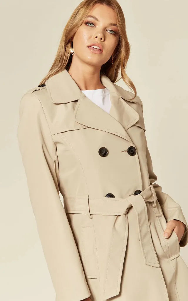 De La Creme - Womens Spring/summer Double Breasted Trench Coat