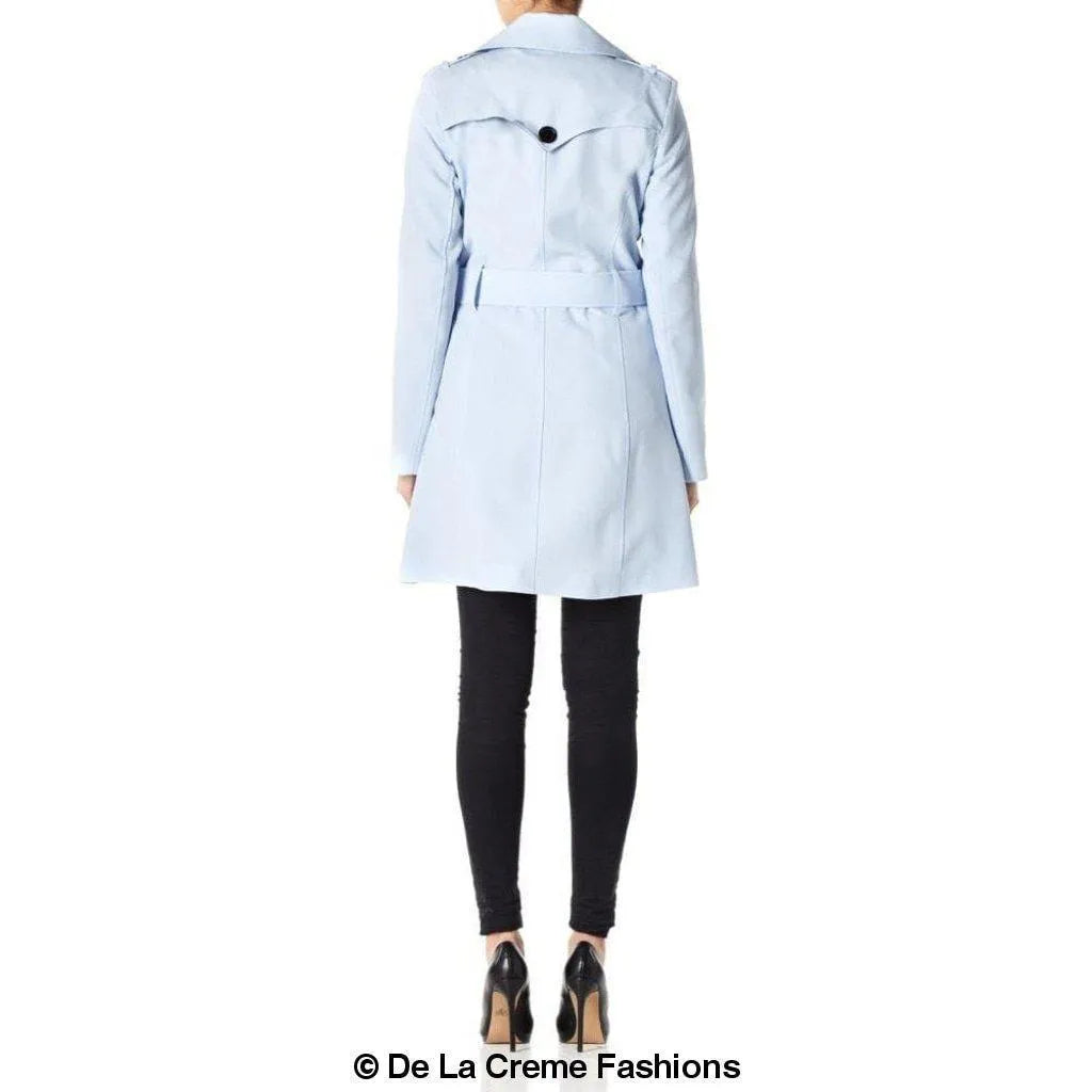 De La Creme - Womens Spring/Summer Double Breasted Trench Coat