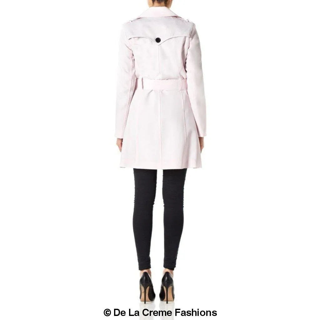 De La Creme - Womens Spring/Summer Double Breasted Trench Coat