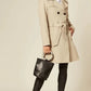 De La Creme - Womens Spring/summer Double Breasted Trench Coat Stone / Uk 10/eu 38/us 6