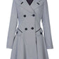 Vanessa Dogtooth Fit and Flare Mac Coat