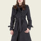 VENTURA - Tailored Stylish Collarless Trench Coat