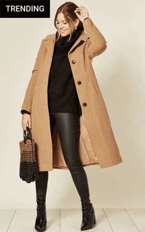 Beatrice Wool And Cashmere Hooded Mid Length Coat