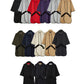 Wool Blend Double Sided Reversible Tartan Check Cape Capes