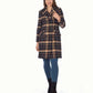 De La Creme - Womens Tartan Check Double Breasted Coat